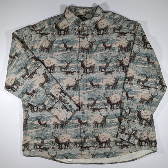 90s-00'S Vintage Cabela's Fishing Vest, Men's Size L polyester Khaki type sage green Vintage Second Hand
